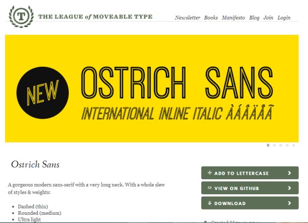 league of moveable type fonts