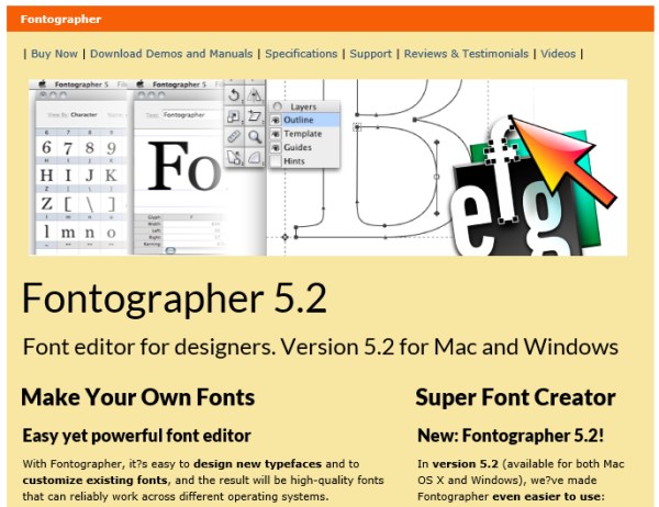font creation tool fontographer