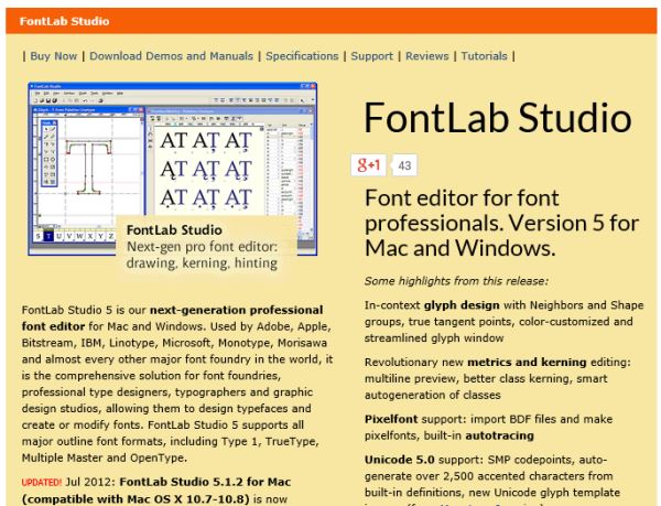 create your own font fontlab studio