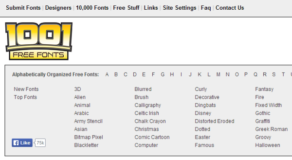 places to find free fonts for designers