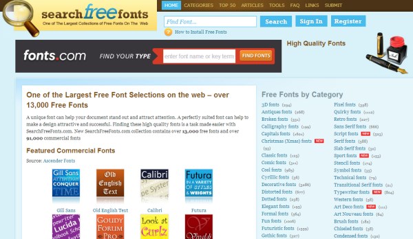 best site to find free fonts