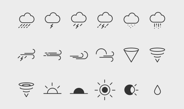 small weather iconset