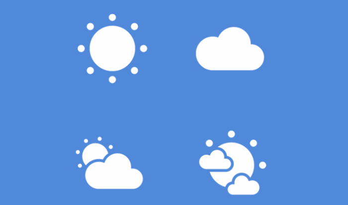 Flat Weather Icon Set