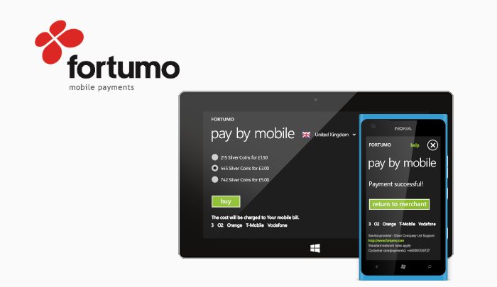 Mobile Payments compnay Fortumo Unity Windows Phone