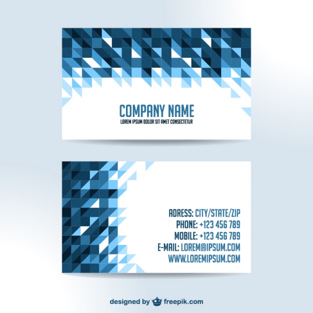 business-cards-triangle-design