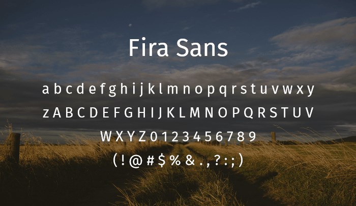 fira sans google font