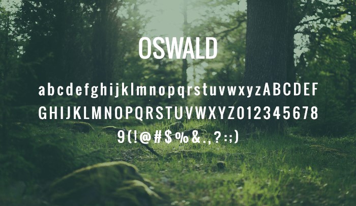 oswald sans serif font