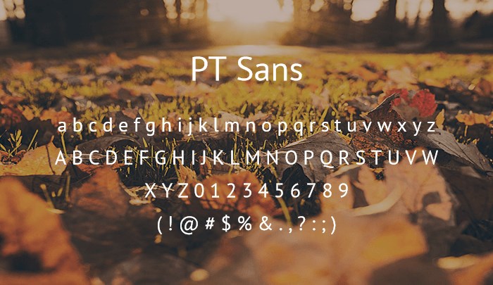 pt sans google font