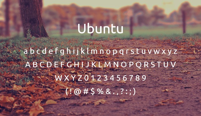 ubuntu sans serif font