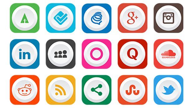 rounded-flat-free-social-media-icons