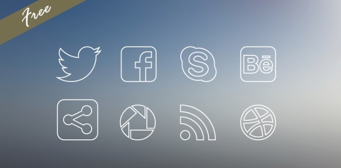 social_media-thin-icon-set-free