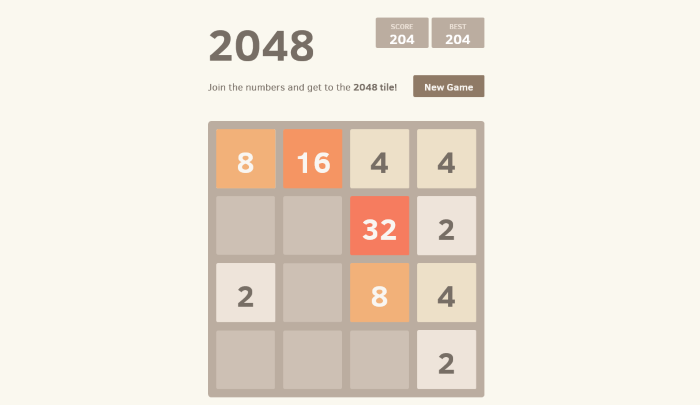 Create Your Own 2048 Game Online with HTML, CSS, and JavaScript (Source  Code)