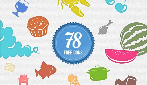 food icons psd