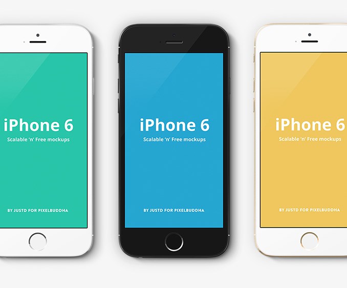 Flat Iphone Mockup Vector