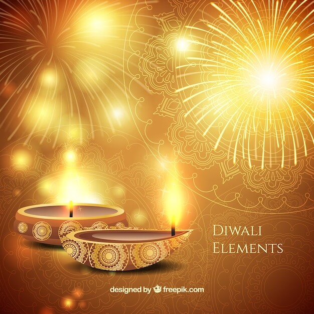 diwali bright golden background