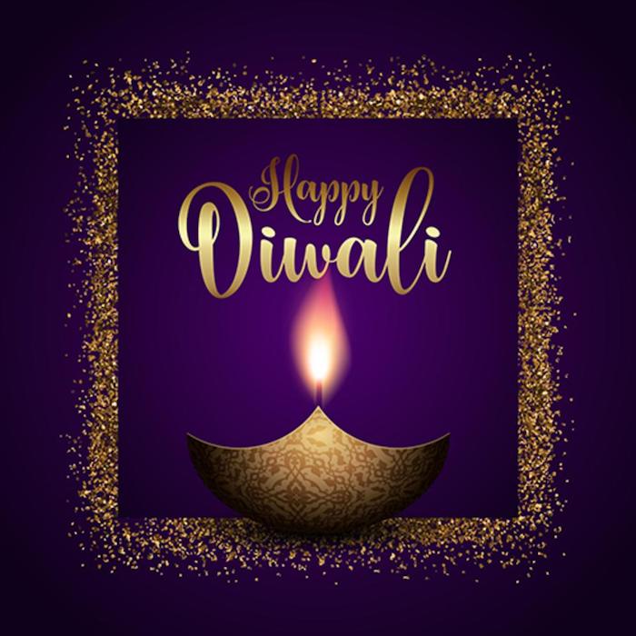 glittery diwali background vector