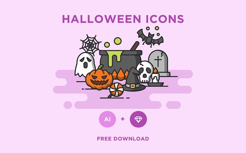 halloween icons ai aketch