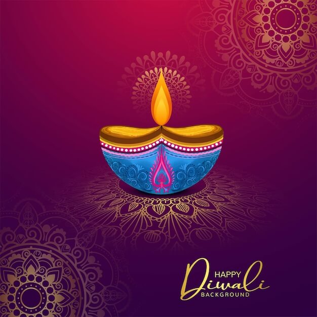happy diwali traditional card background