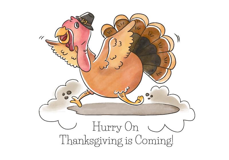 Turkey with Thanksgiving Hat free vector