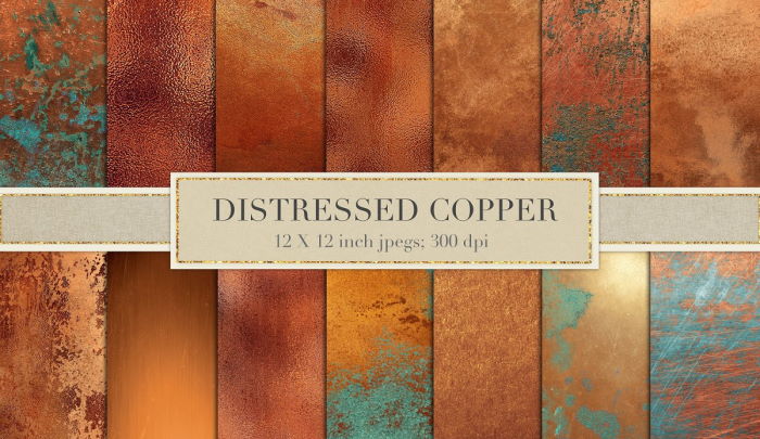 distressed copper textures