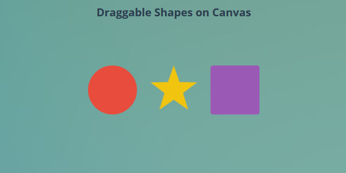 draggable shapes on canvas