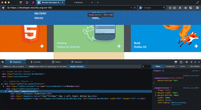 firefox developer