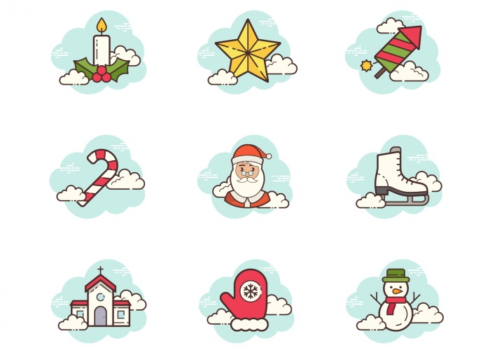 free christmas svg icons