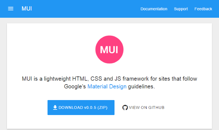 mui-material-design-css-framework