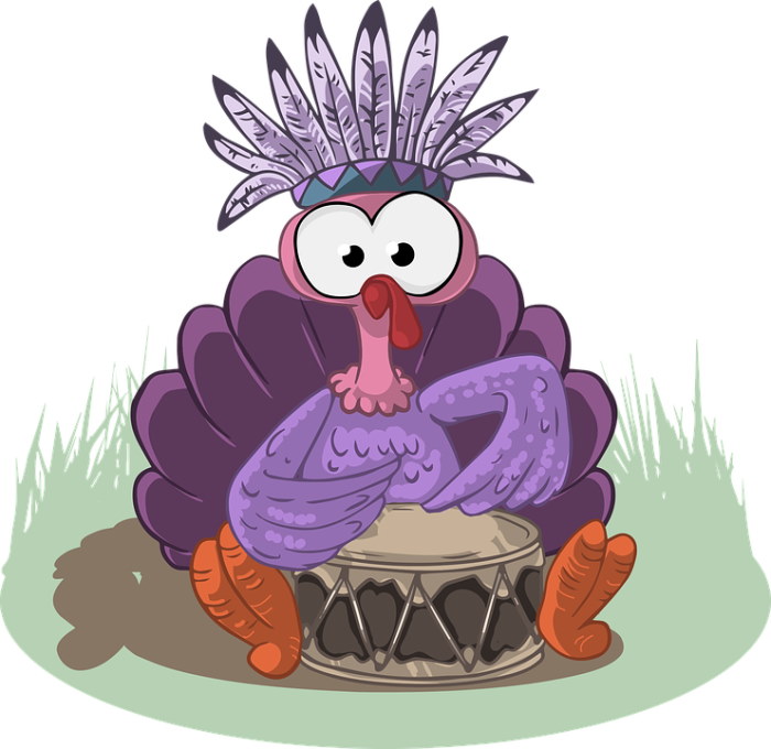 turkey playing drum illustration free