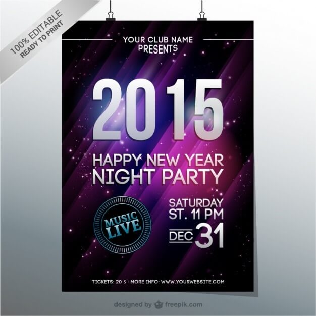 new year party poster