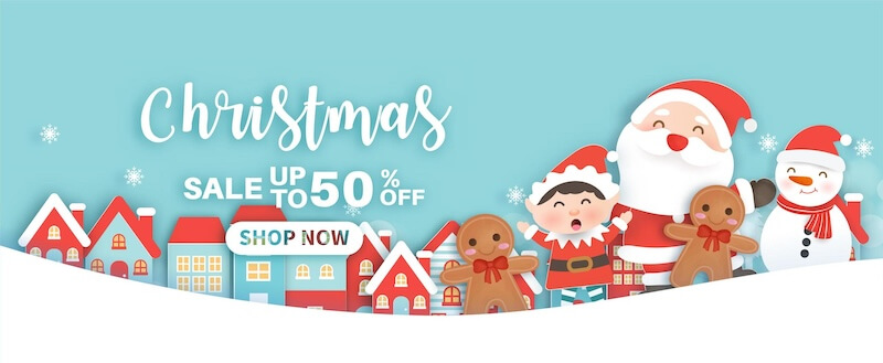 christmas sale banner free vector