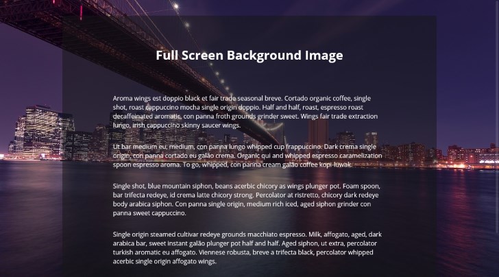 Full-Screen background image in web design