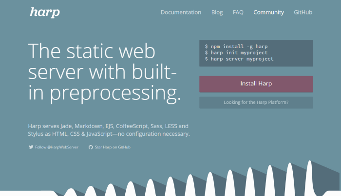 Harp static web server