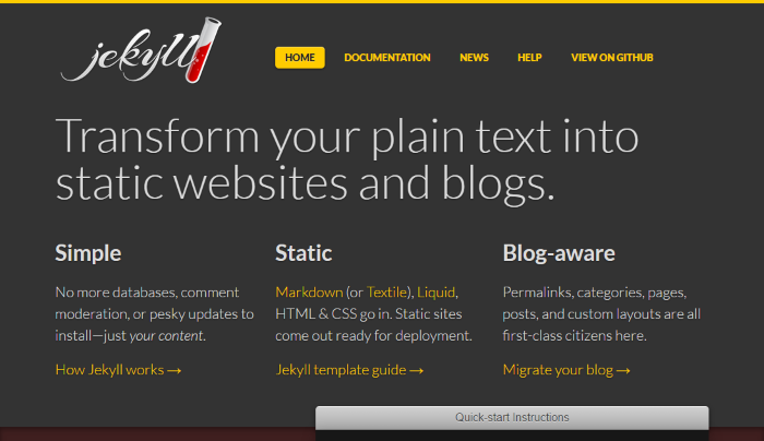jekyll static site generator