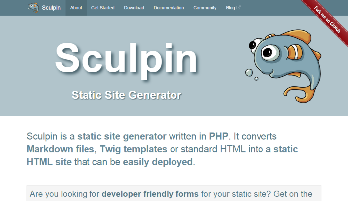 Sculpin PHP static site generator