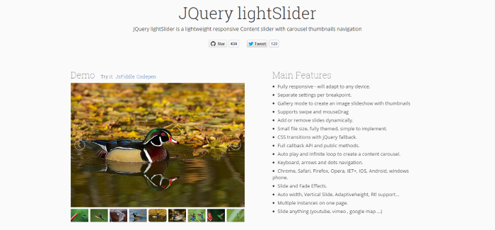 JQuery lightSlider