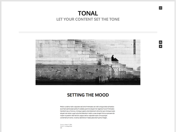 tonal wordpress theme