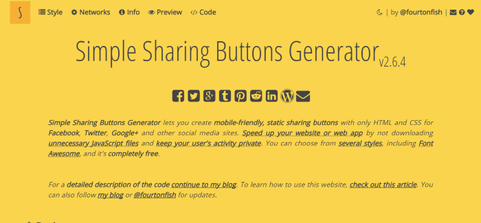 Simple Sharing Buttons