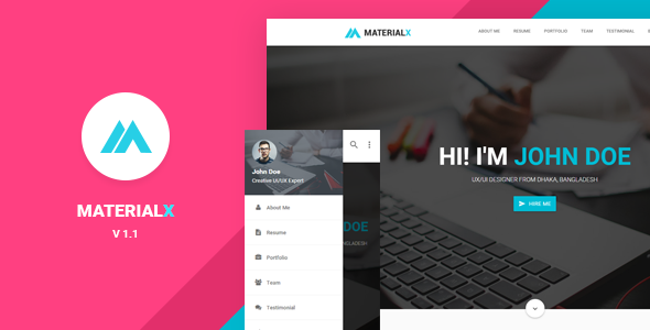 material design html5 templates