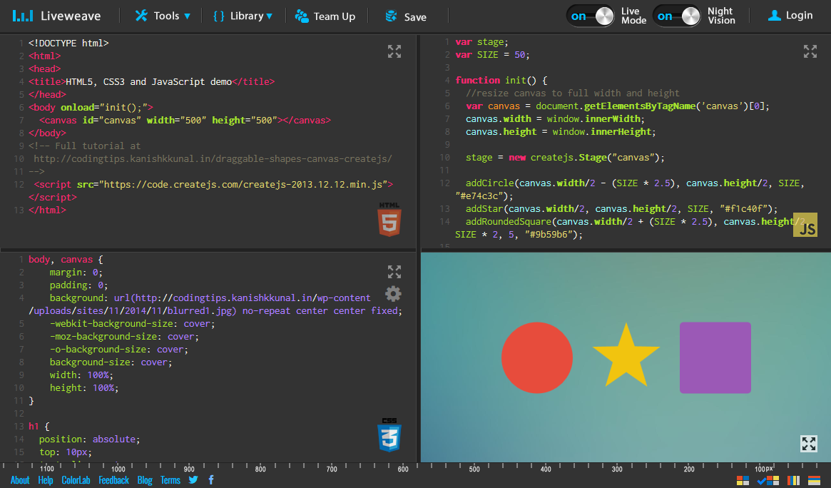 html code editor with live preview