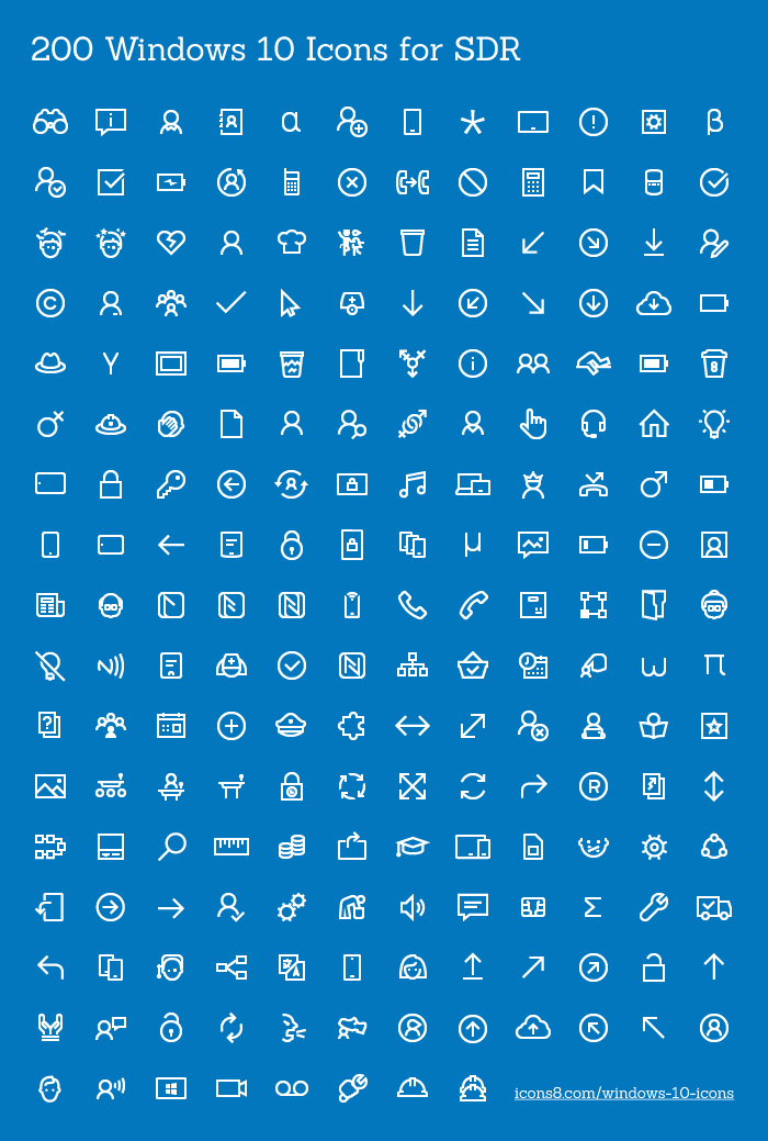 Download 200 Free Icons for Windows 10 Apps - Super Dev Resources