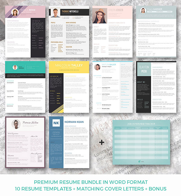 creative resume templates psd