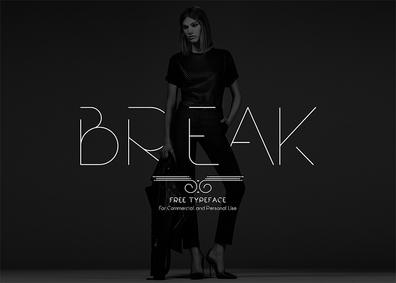 break-modern-thin-font