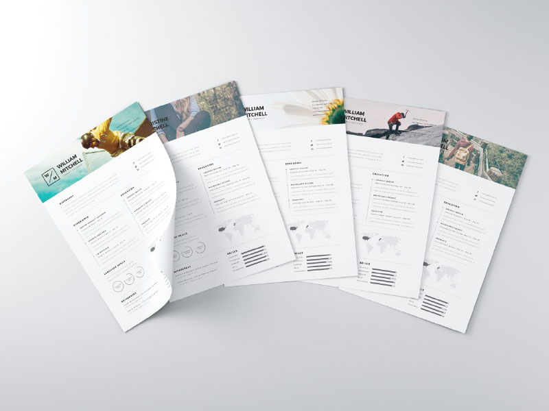 25 Minimal Creative Resume Templates Psd Word Ai Free Download Premium Super Dev Resources