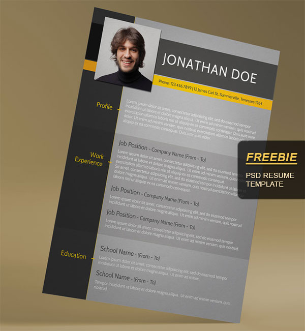 Download 28 Minimal Creative Resume Templates Psd Word Ai Free Download Premium Super Dev Resources PSD Mockup Templates