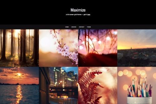 maximize tumblr photography theme