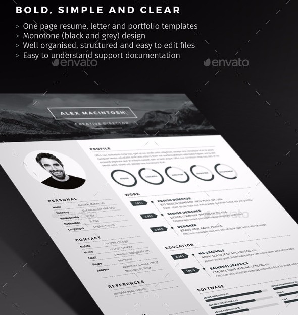 mono-resume-template