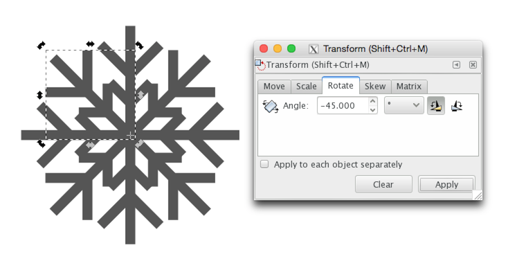 snowflake-in-inkscape