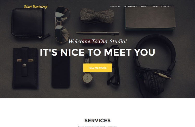 agency-one-page-portfolio-template