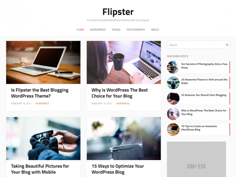 Freebie: Flipster WordPress Theme built with Beans Theme Framework ...